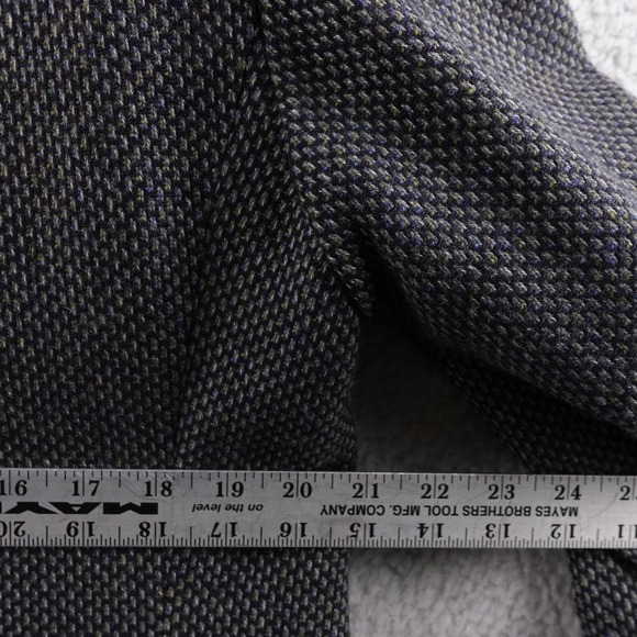 MANI Made in Italy Men Virgin Wool Cashmere Blend Blazer Grey Patterned Size 34R - Picture 10 of 13